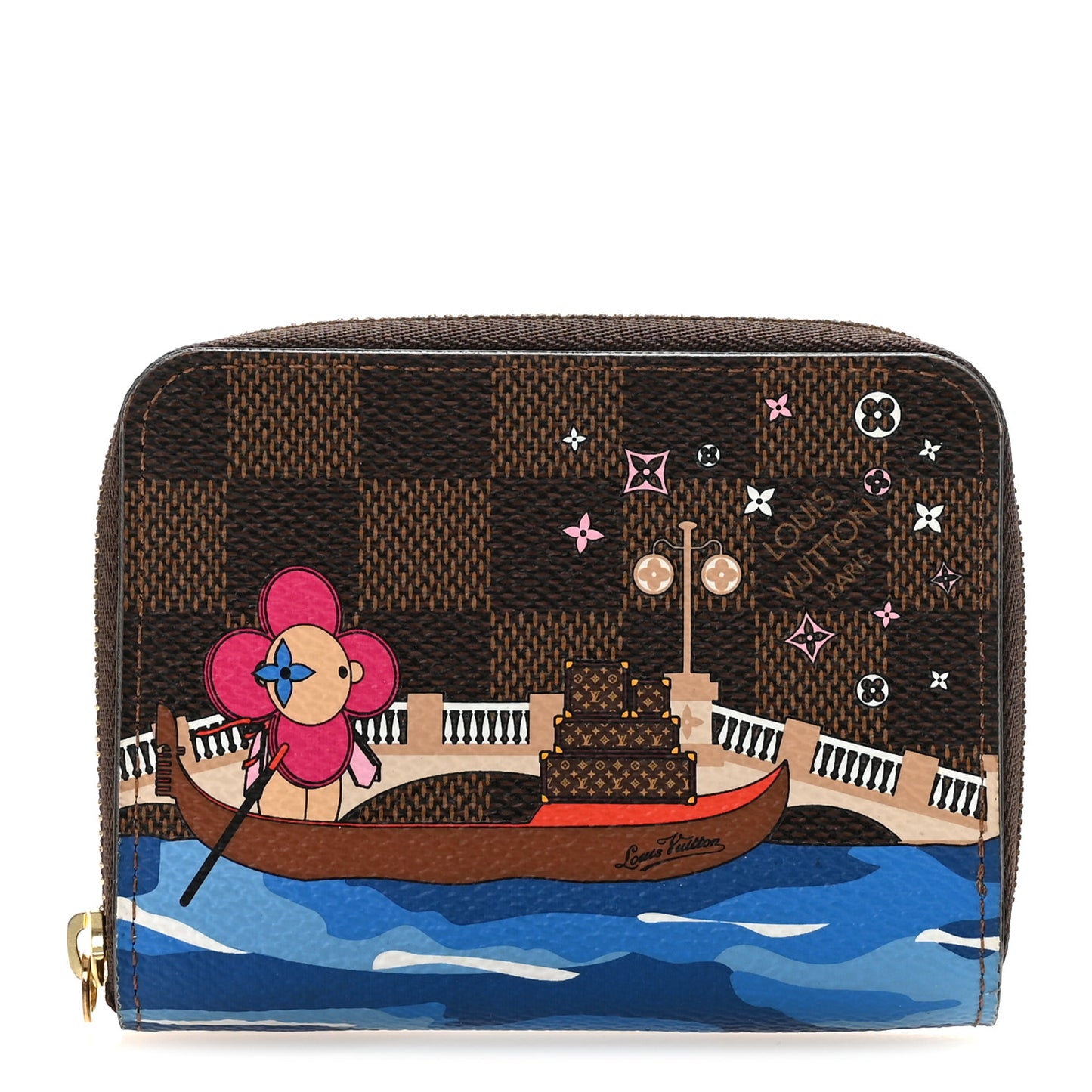 Damier Ebene 2019 Christmas Animation Zippy Coin Purse Blue