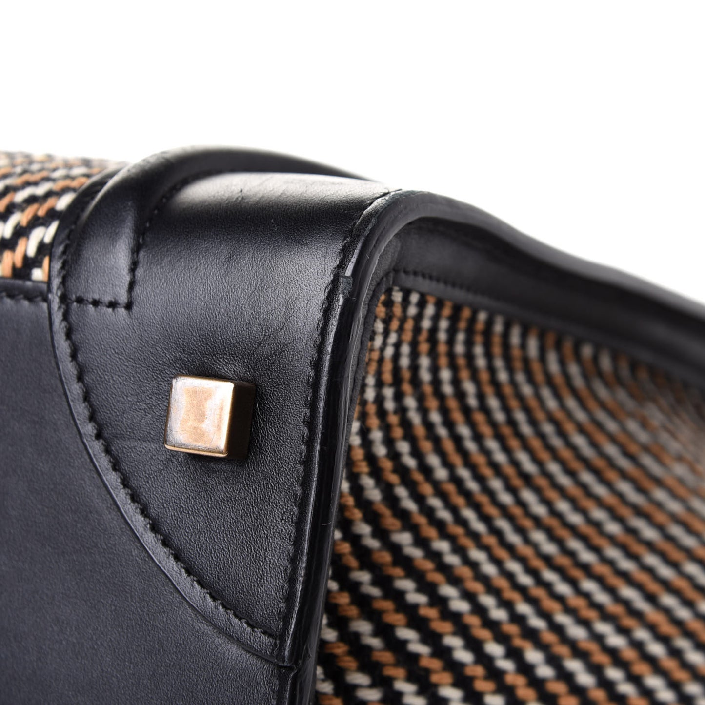 Twill Smooth Calfskin Mini Luggage Dune Black