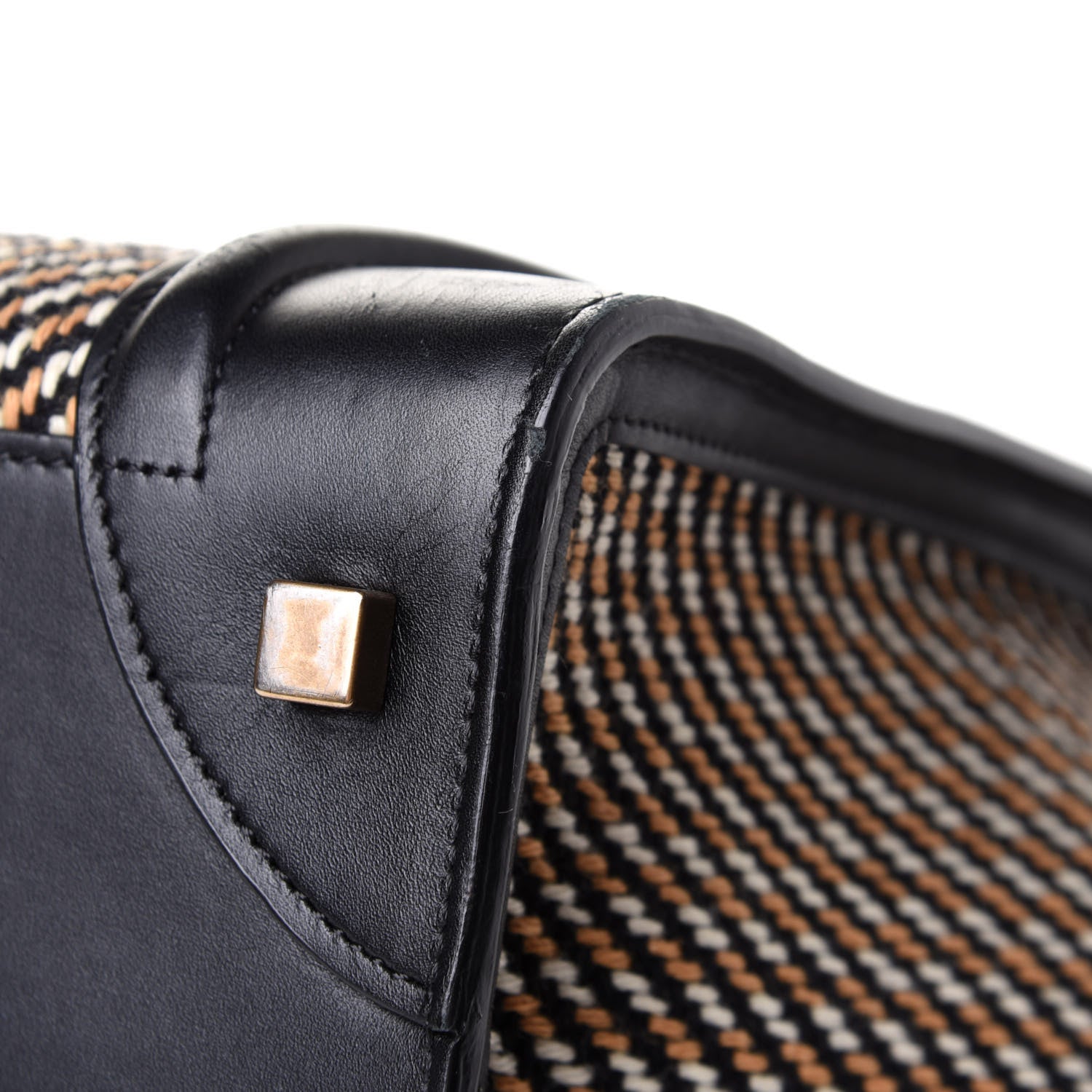 Celine Twill Smooth Calfskin Mini Luggage Dune Black 6 of 14