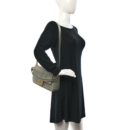 Fendi Canvas Vitello King FF Embroidered Baguette Green Tea 2 of 8