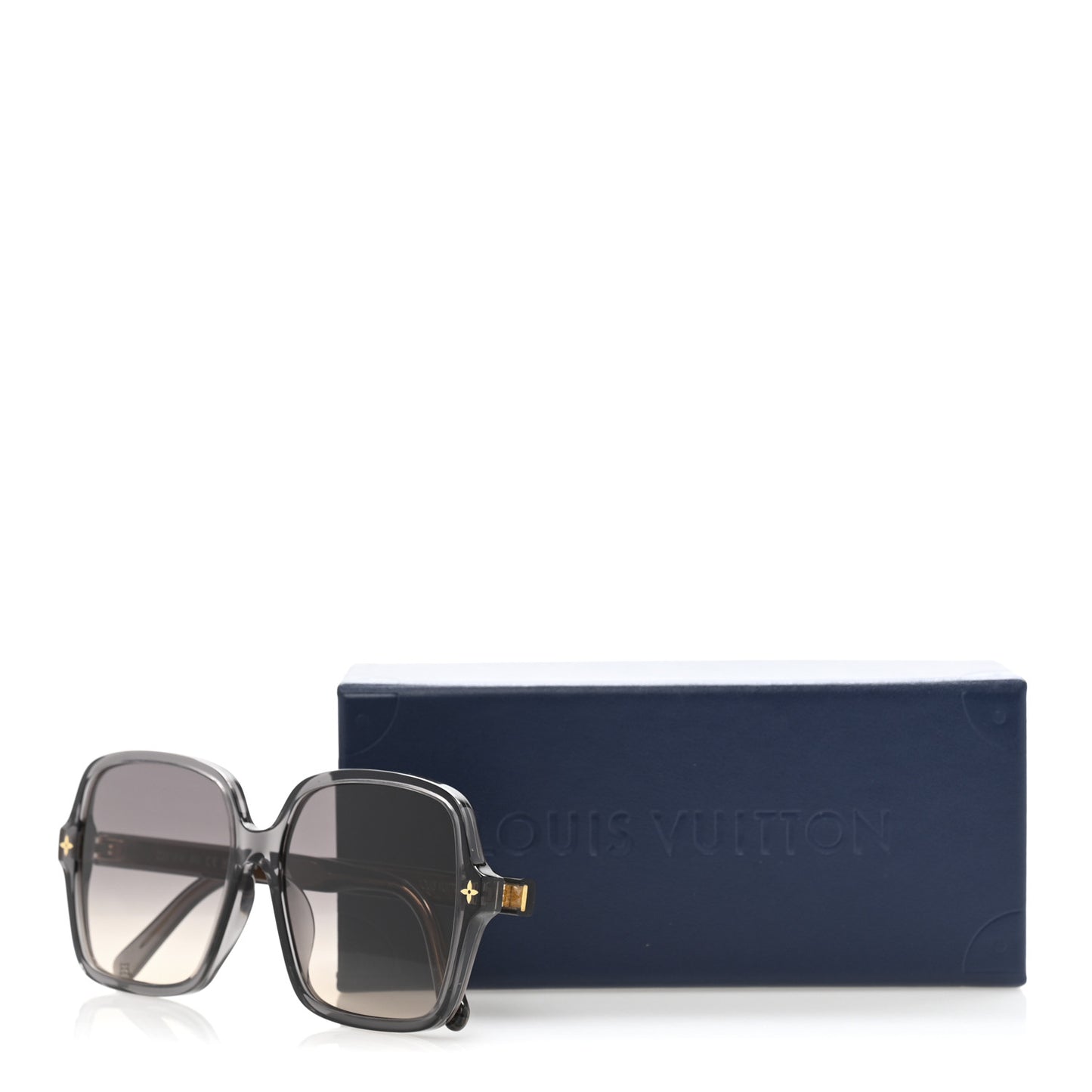 Acetate Aura Square Sunglasses Z2819W Anthracite Gray