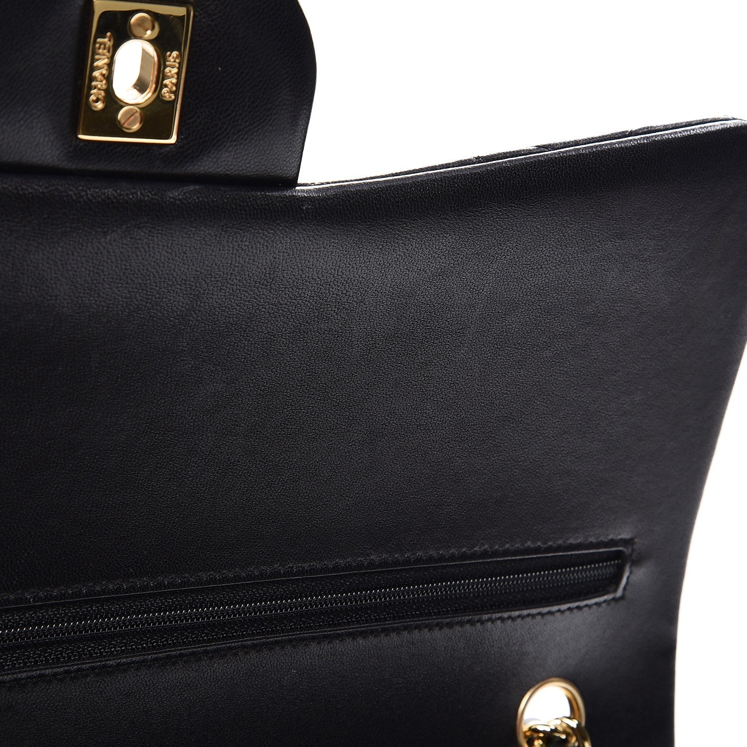 Chanel Lambskin Quilted Jumbo Double Flap Black 11 of 13