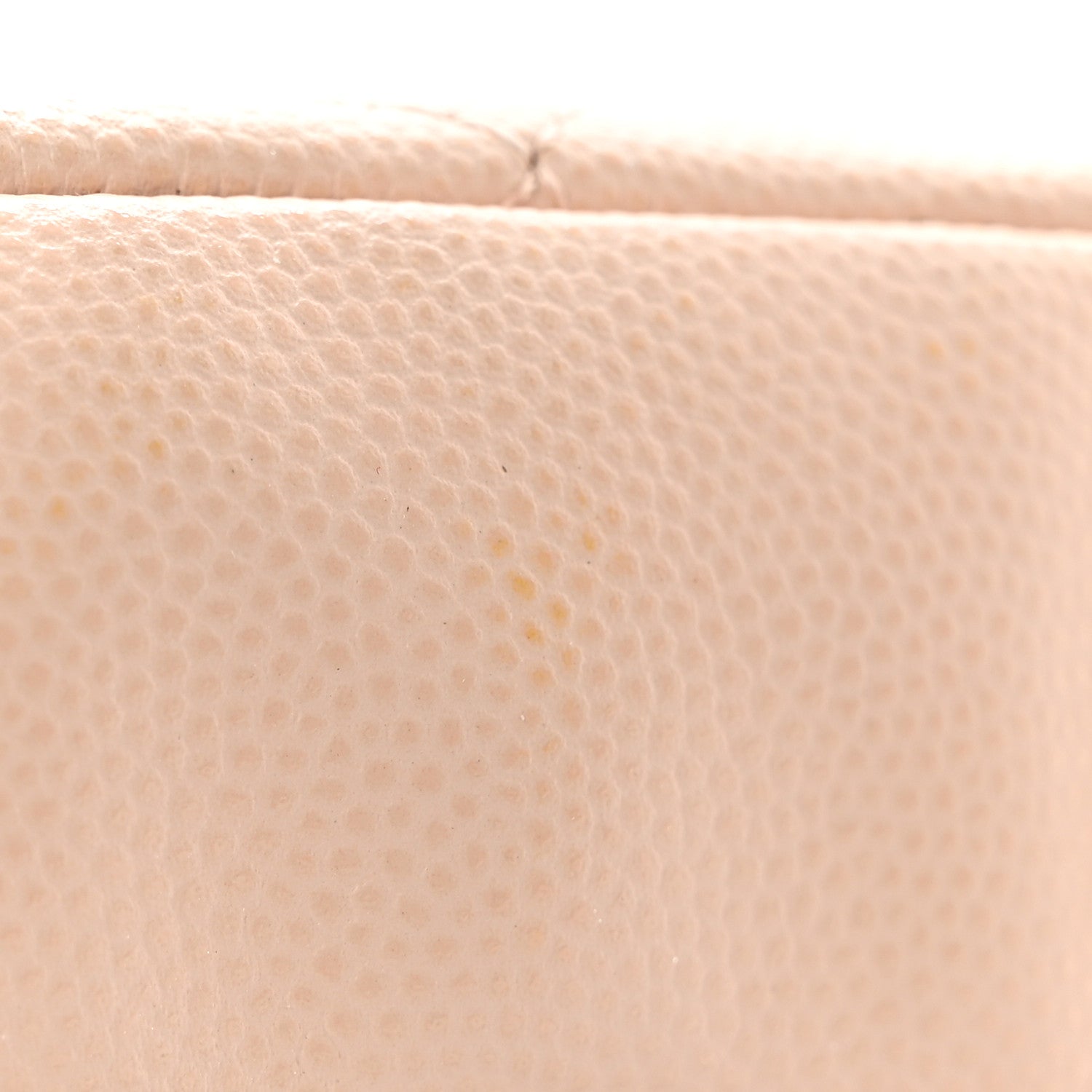 Chanel Caviar Quilted Small Curvy Pouch Cosmetic Case Light Beige 9 of 9