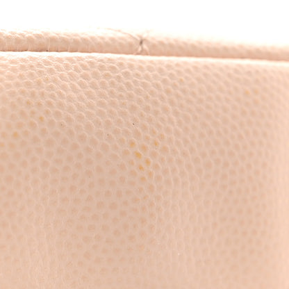 Chanel Caviar Quilted Small Curvy Pouch Cosmetic Case Light Beige 9 of 9