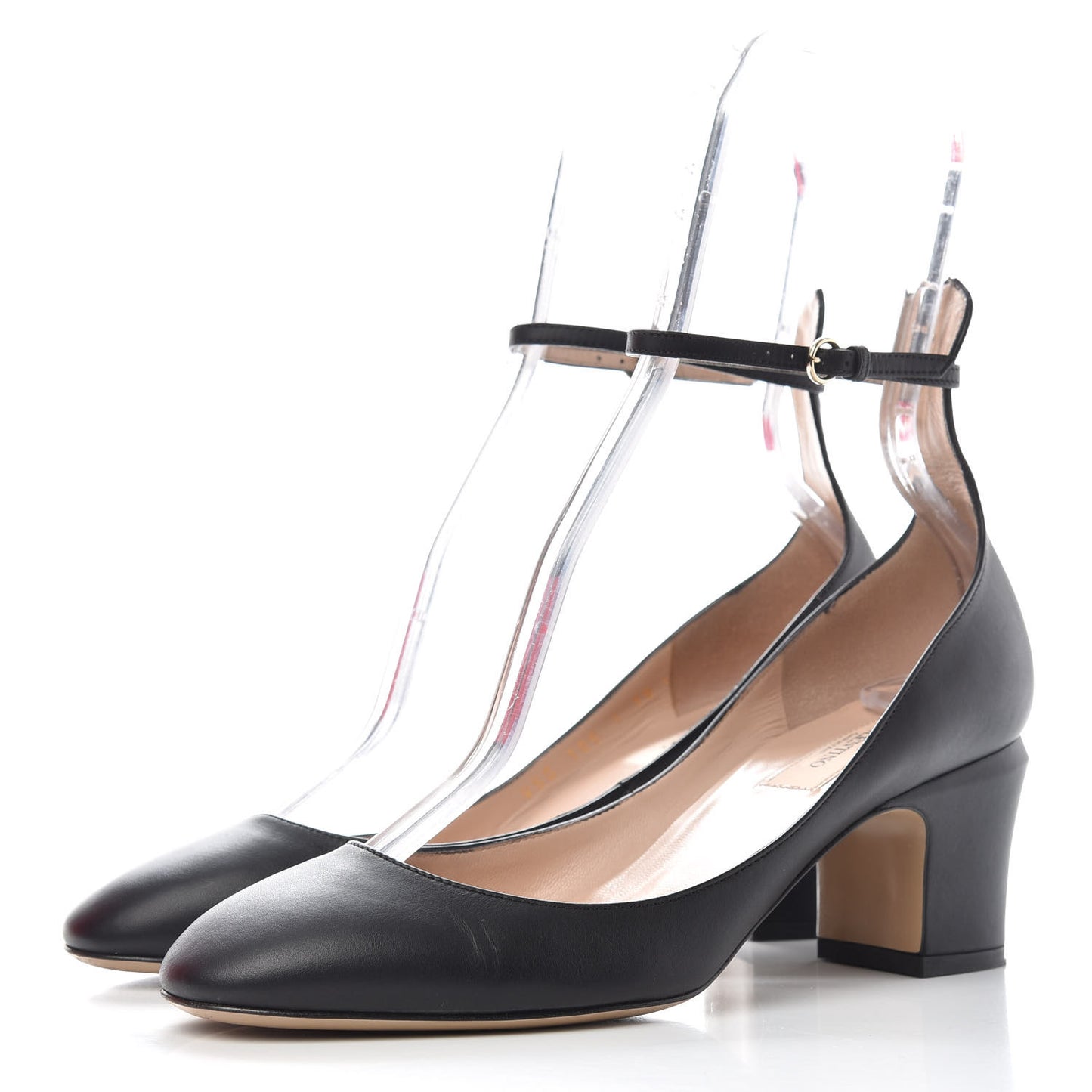 Calfskin Tan-Go Mary Jane 60mm Pumps 38 Black