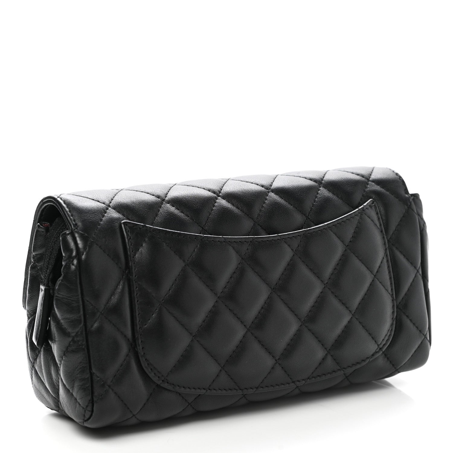 Chanel Lambskin Quilted Flap Cosmetic Case Black 3 of 11