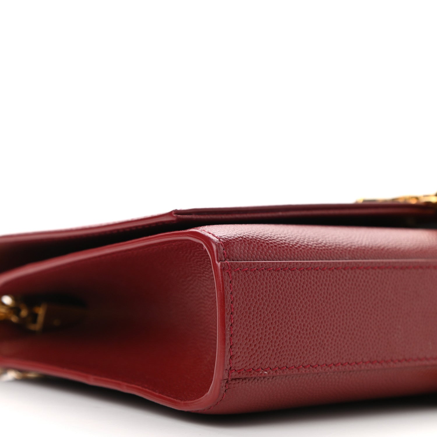 Saint Laurent Grain De Poudre Medium Classic Monogram Kate Tassel Satchel Red 8 of 10