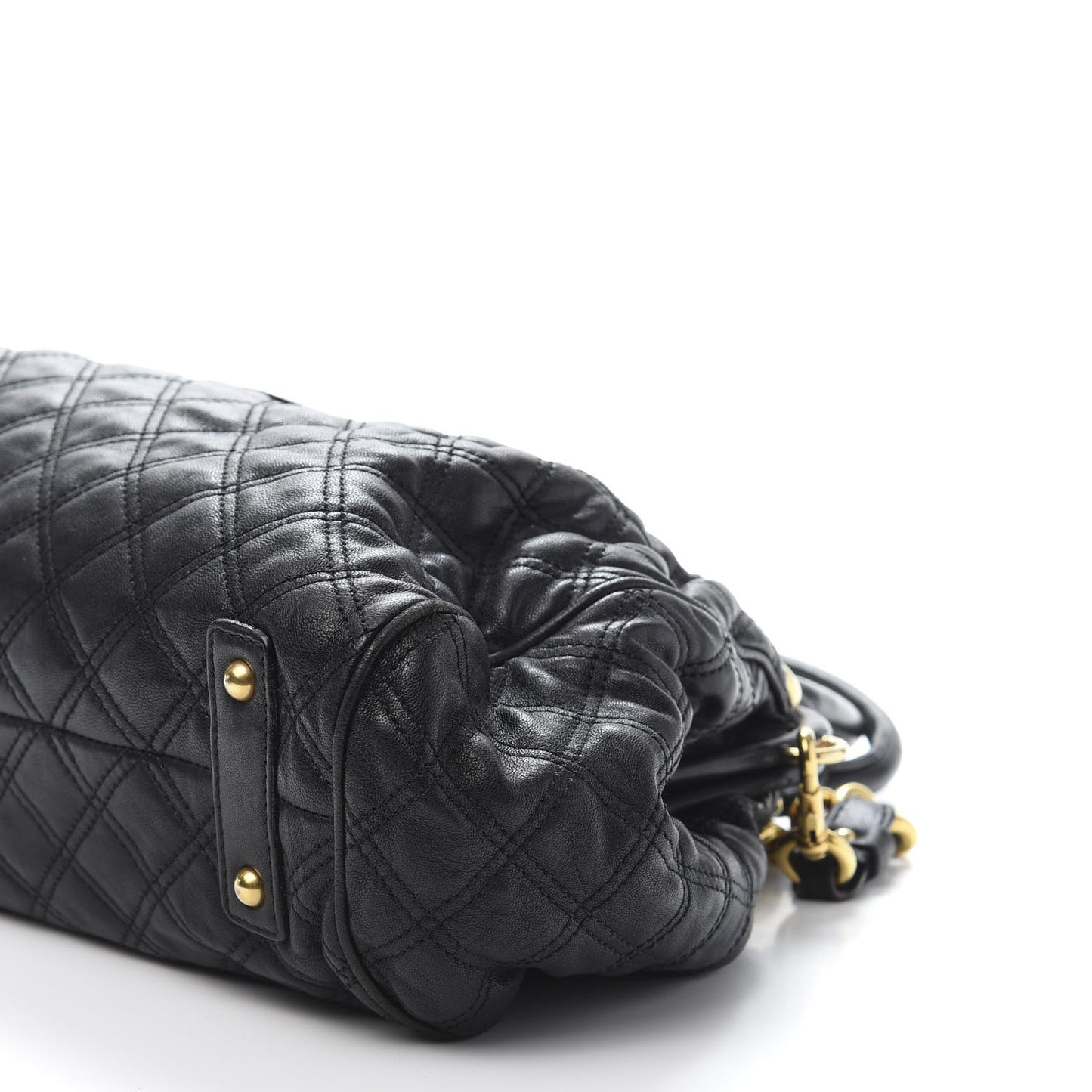 Calfskin Quilted Stam Black