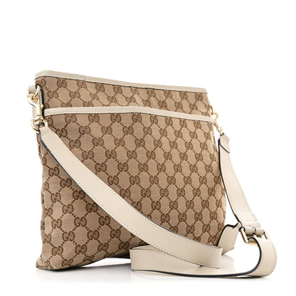 Gucci Monogram Medium Flat Messenger Bag Off White 3 of 11