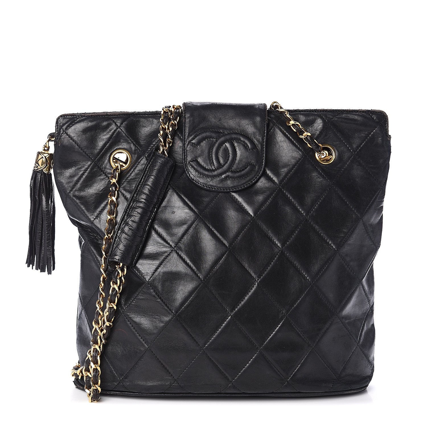 Chanel Lambskin Quilted Shoulder Bag Black 1 of 9
