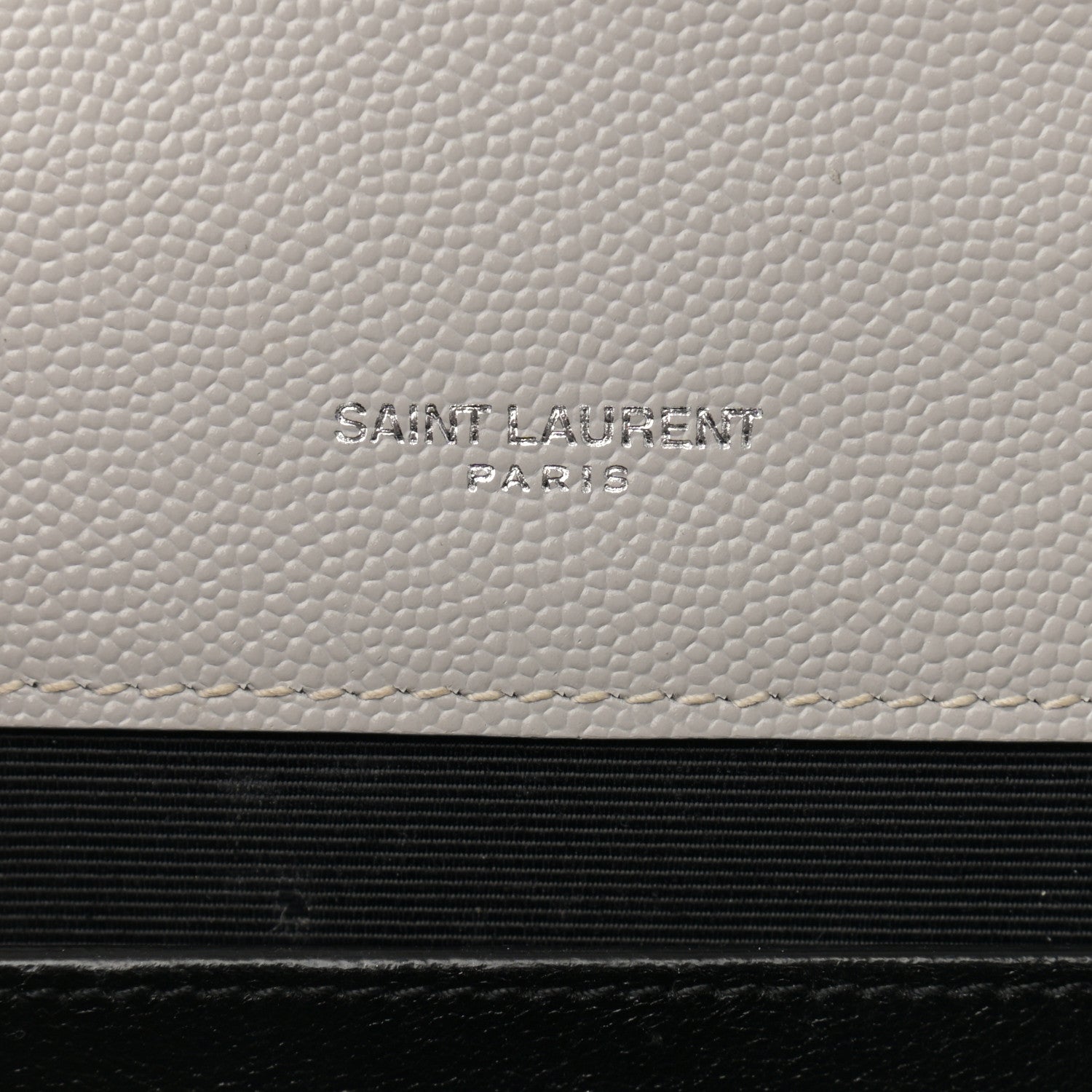 Saint Laurent Grain De Poudre Textured Mixed Matelasse Medium Triquilt Monogram Satchel Granite 7 of 18