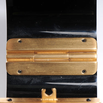 Chanel Resin CC Cuff Black Gold 9 of 10