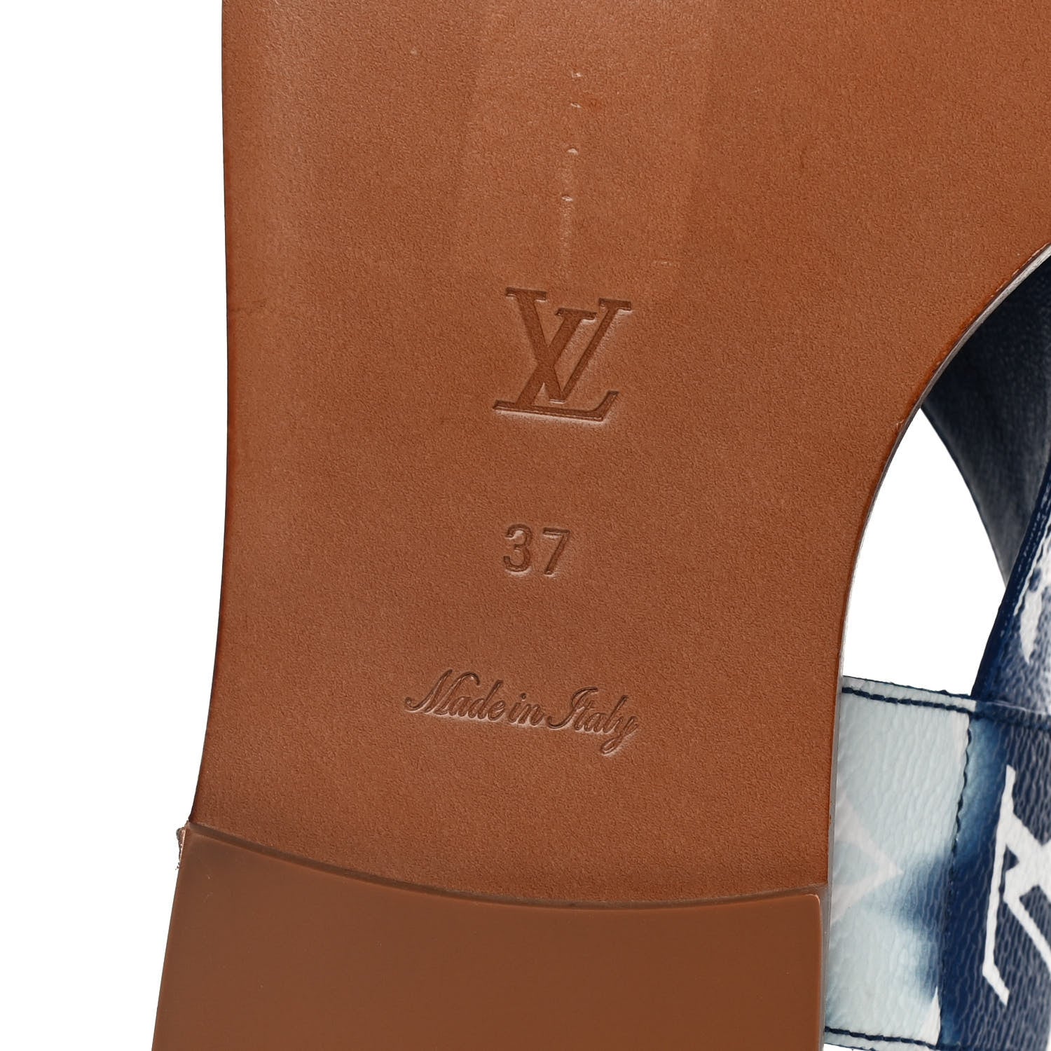 Louis Vuitton Monogram Escale Palma Flat Sandals 37 Blue 7 of 9