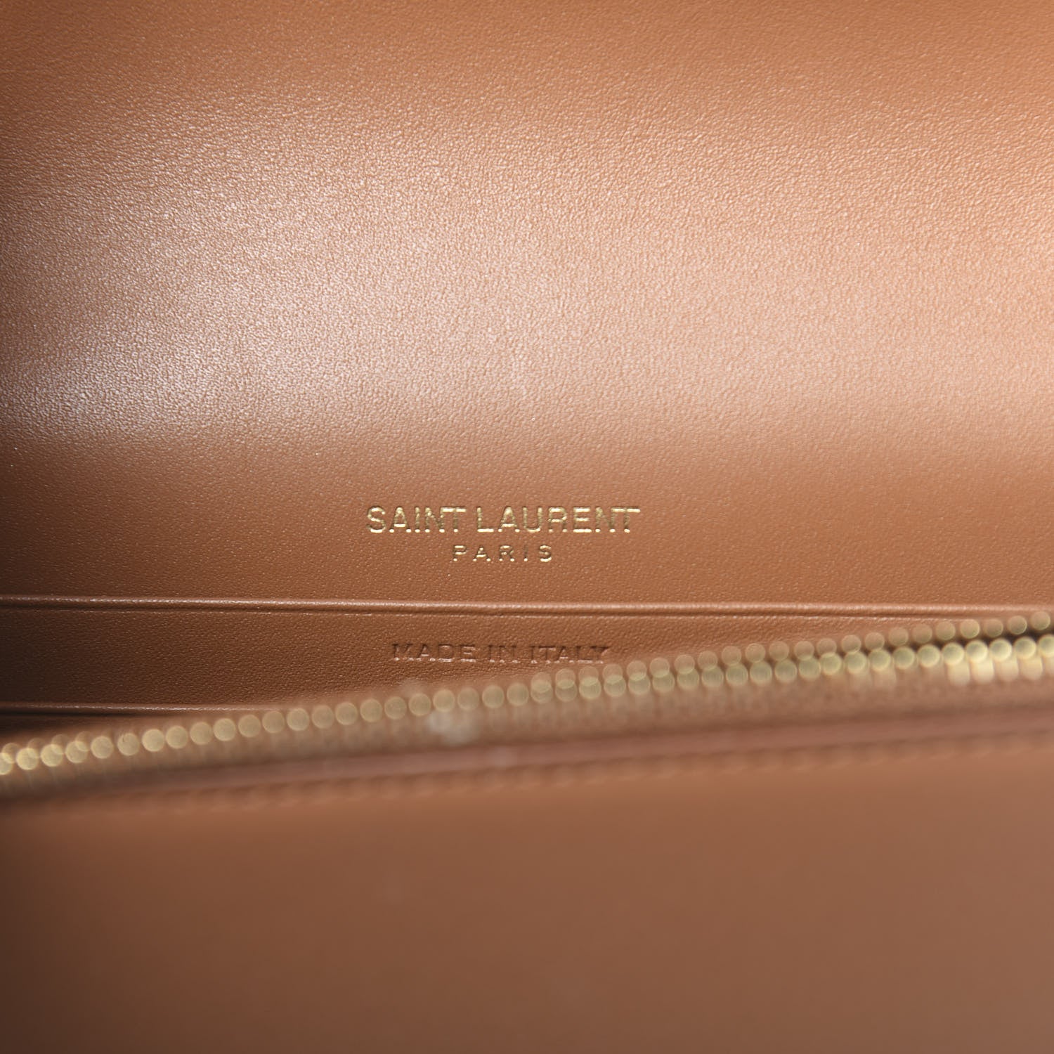 Saint Laurent Smooth Calfskin Classic Monogram Kate Tassel Chain Wallet Brown 6 of 11