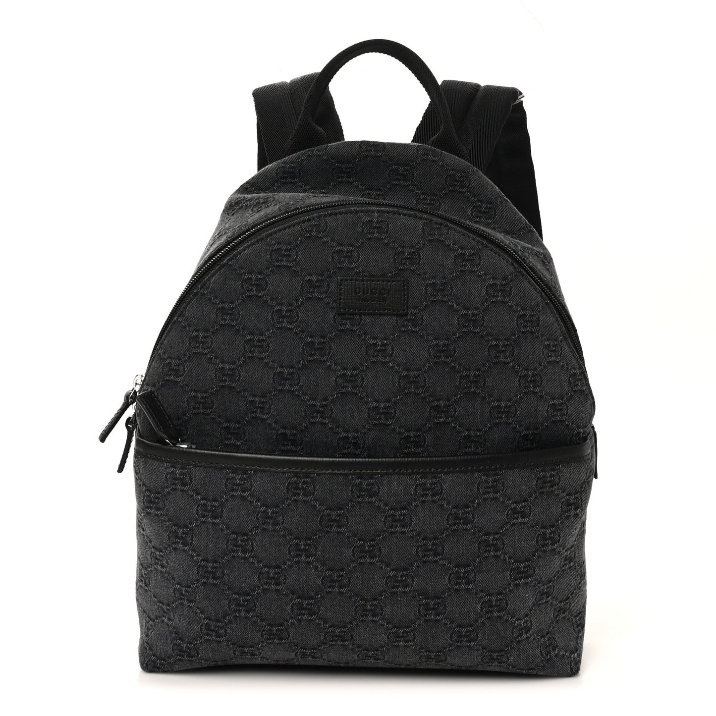 Denim GG Monogram Childrens Backpack Black