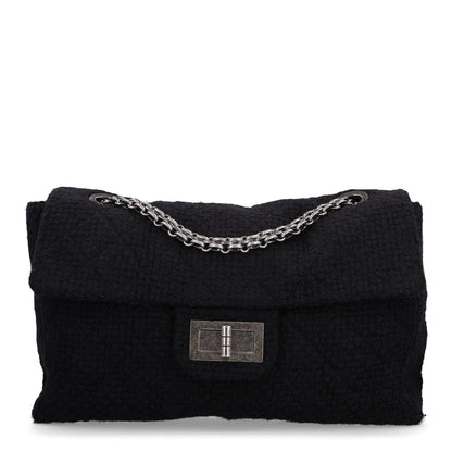 Chanel Wool Quilted XXL Reissue Flap Black 1 of 11