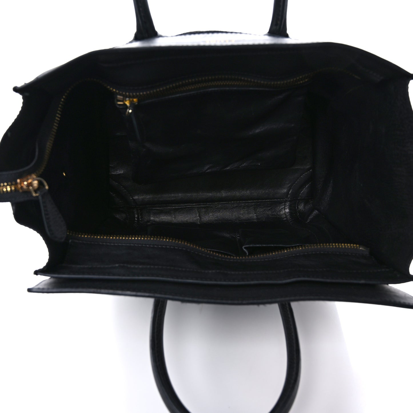 Smooth Calfskin Suede Mini Luggage Black
