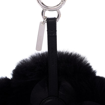Fendi Fox Mink Fur Flowerland Bag Charm Black Blue White 4 of 5