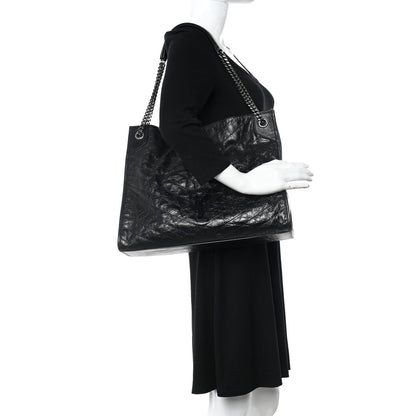 Saint Laurent Crinkled Calfskin Matelasse Monogram Niki Shoulder Bag Black 2 of 12