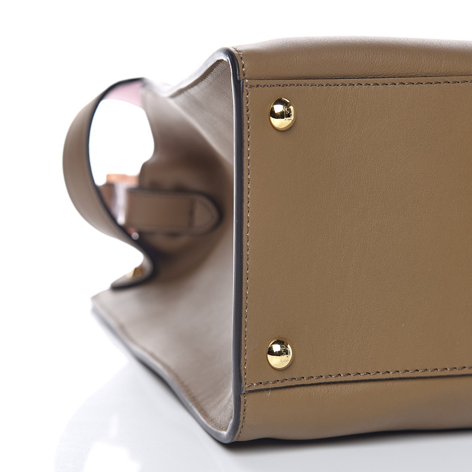 Fendi Vitello Seta Century Large Peekaboo X-Lite Fango Mandorlo 7 of 8