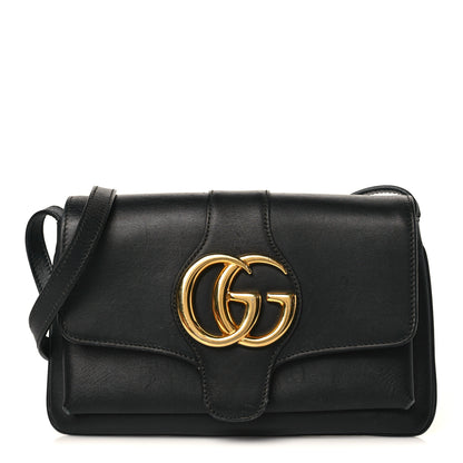 Gucci Vitello Palmellato Lux Small Arli Flap Shoulder Bag Black 1 of 13