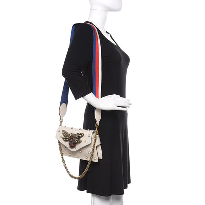 Gucci Nappa Pearl Studded Mini Queen Margaret Broadway Shoulder Bag Mystic White 2 of 13