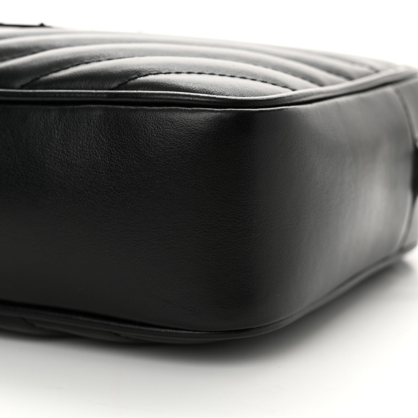 Calfskin Matelasse Monogram Monochrome Lou Camera Bag Black