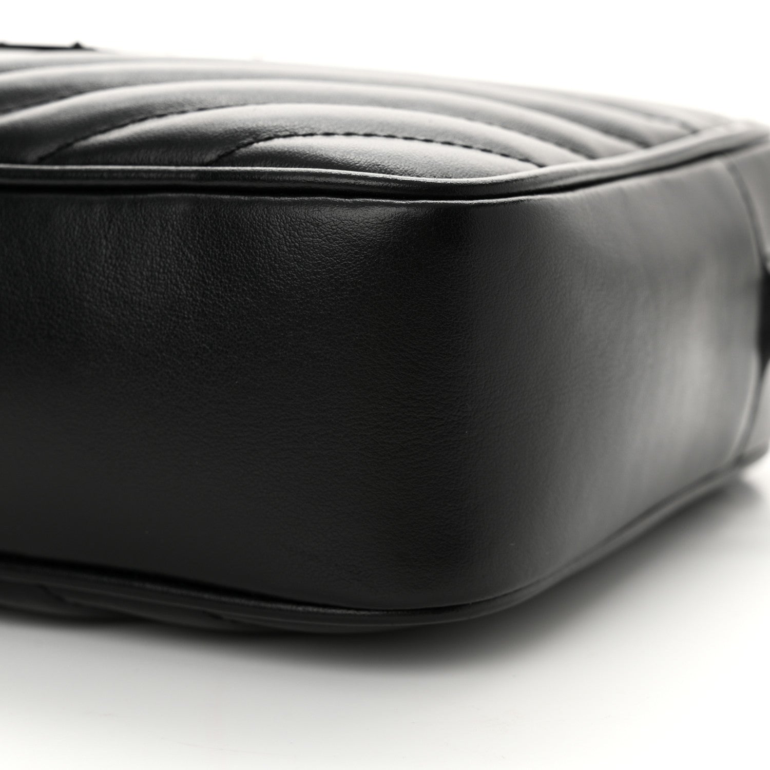 Saint Laurent Calfskin Matelasse Monogram Monochrome Lou Camera Bag Black 10 of 12
