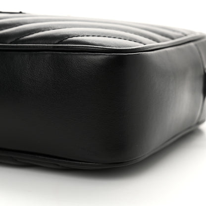Saint Laurent Calfskin Matelasse Monogram Monochrome Lou Camera Bag Black 10 of 12