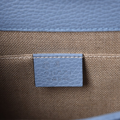 Gucci Dollar Calfskin Small Interlocking G Shoulder Bag Mineral Blue 6 of 9