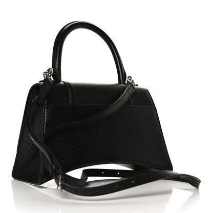 Balenciaga Grained Calfskin Small Hourglass Top Handle Bag Black 3 of 13