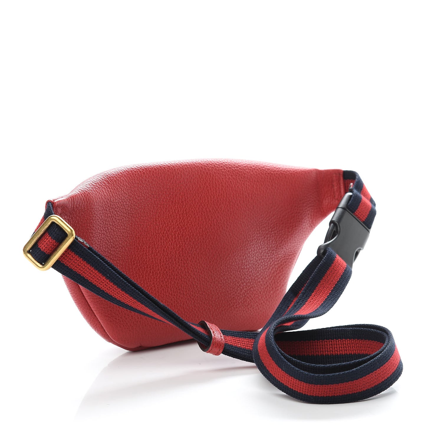 Grained Calfskin Small Logo Belt Bag Hibiscus Red
