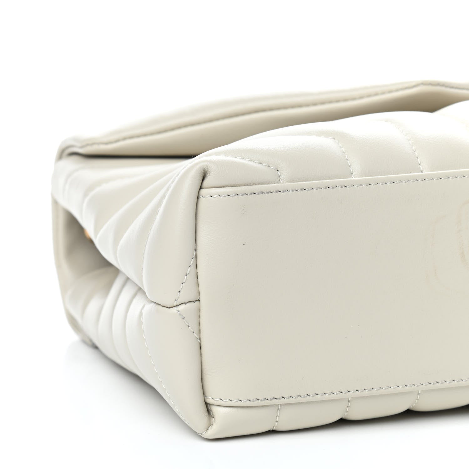 Saint Laurent Calfskin Y Quilted Monogram Small Loulou Chain Satchel Ivory 6 of 12
