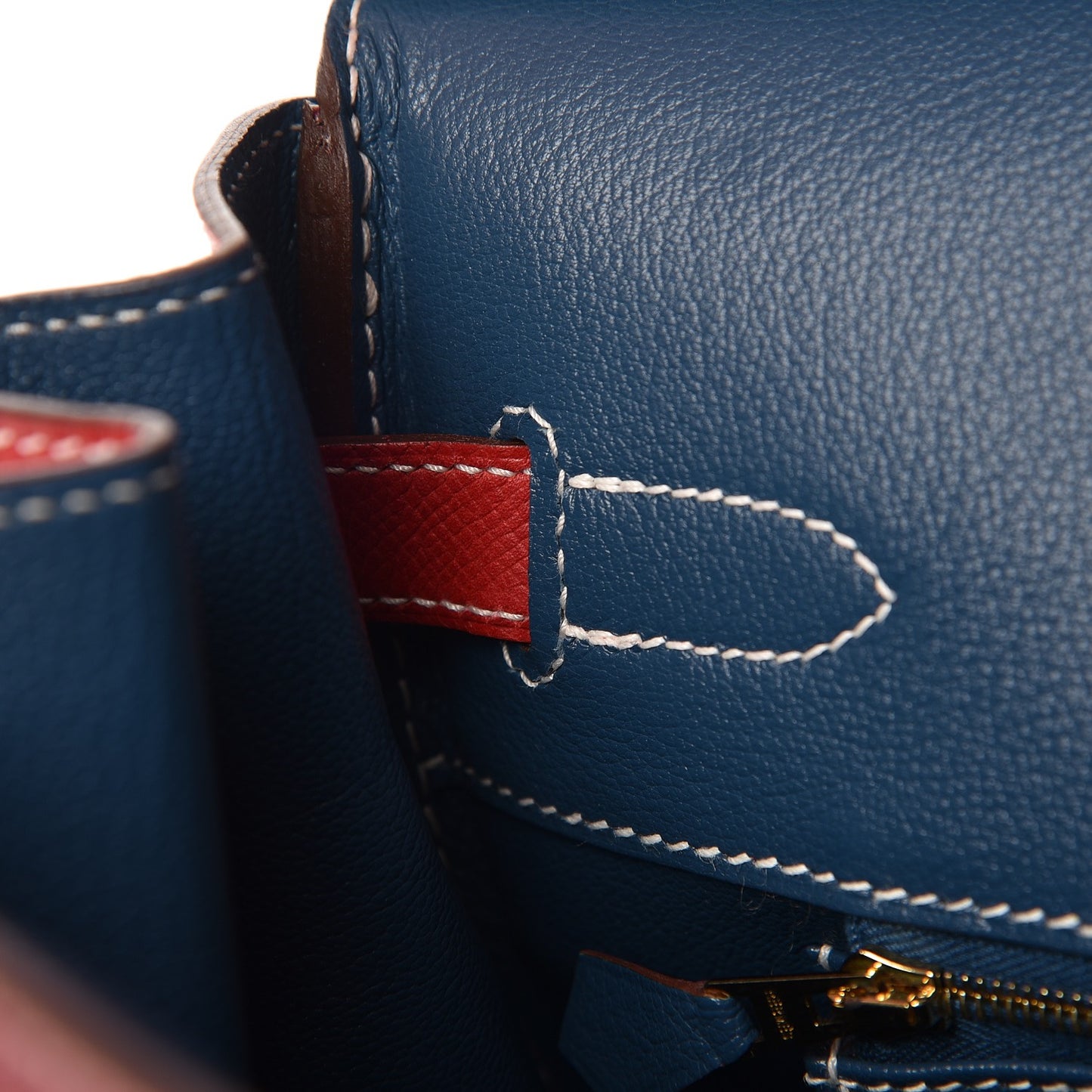 Epsom Candy Birkin 35 Rouge Casaque Bleu Thalassa