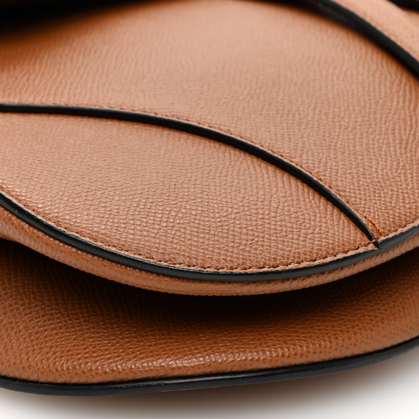 Grained Calfskin Saddle Bag Golden Saddle