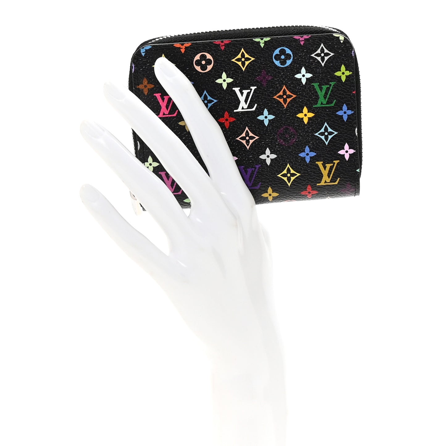 LV x TM Monogram Multicolor Zippy Coin Purse Black