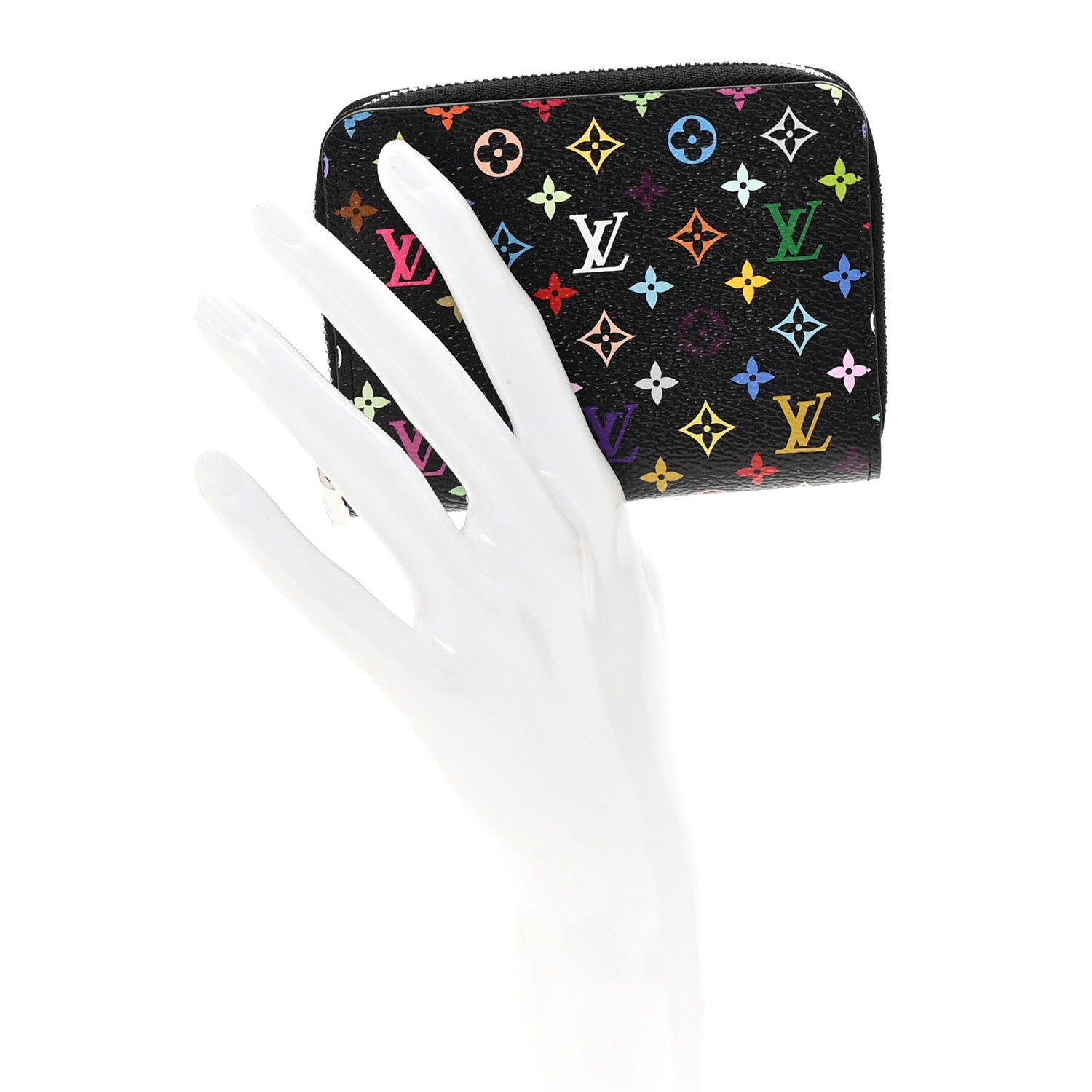 Louis Vuitton LV x TM Monogram Multicolor Zippy Coin Purse Black 2 of 6