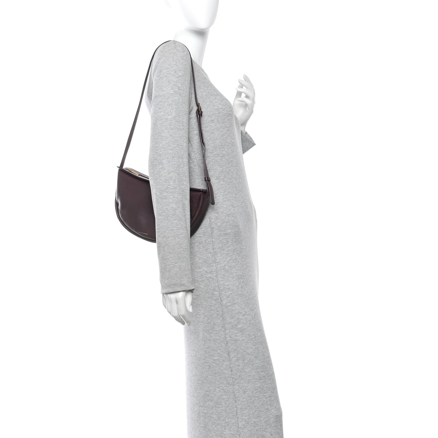 Mansur Gavriel Soft Calfskin Moon Sling Bag Plum 2 of 11