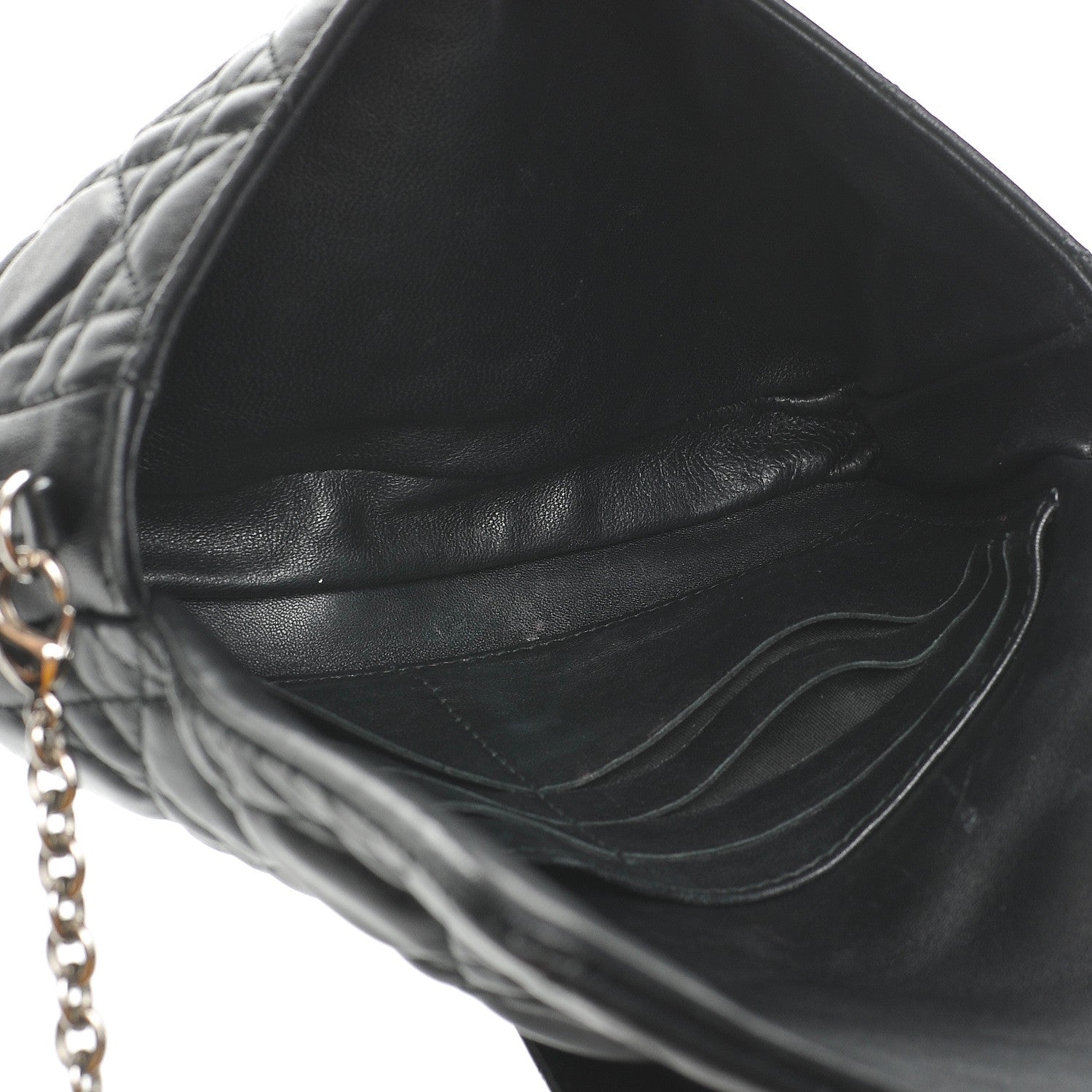 Christian Dior Lambskin Cannage New Lock Pouch Black 5 of 9