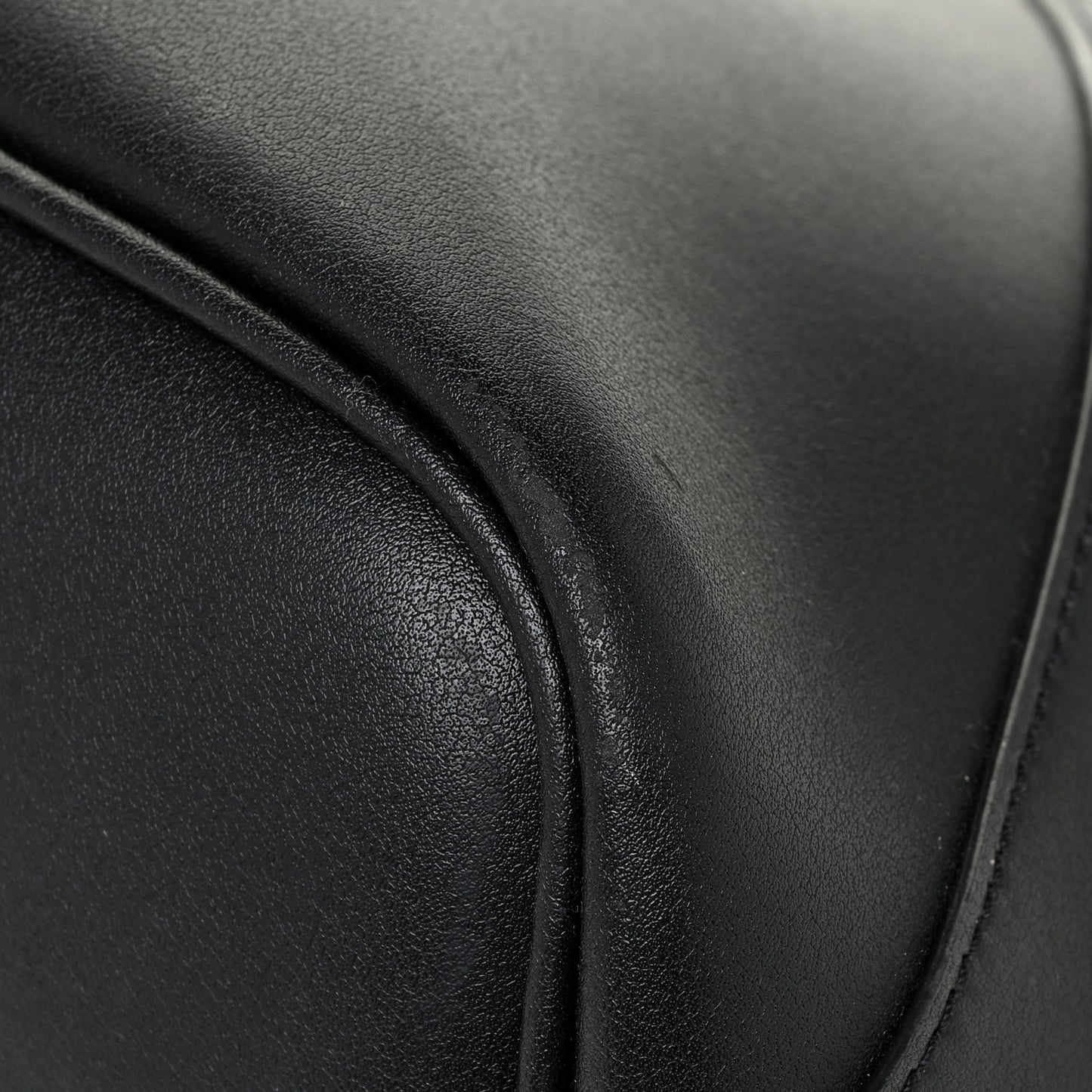 Smooth Calfskin Wing Shopper Tote Black White
