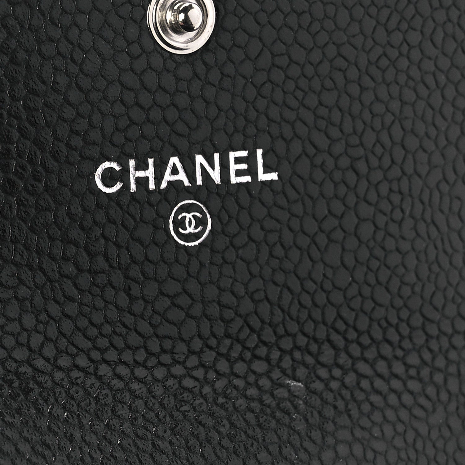 Chanel Caviar Chevron Quilted Boy Card Holder Wallet Black 5 of 11