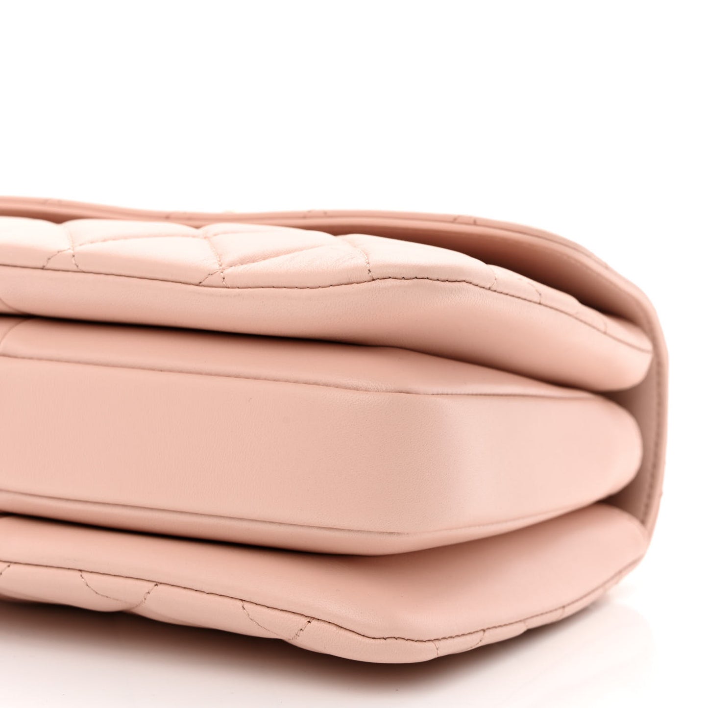 Lambskin Quilted Small Trendy Chain CC Flap Dual Handle Bag Light Pink