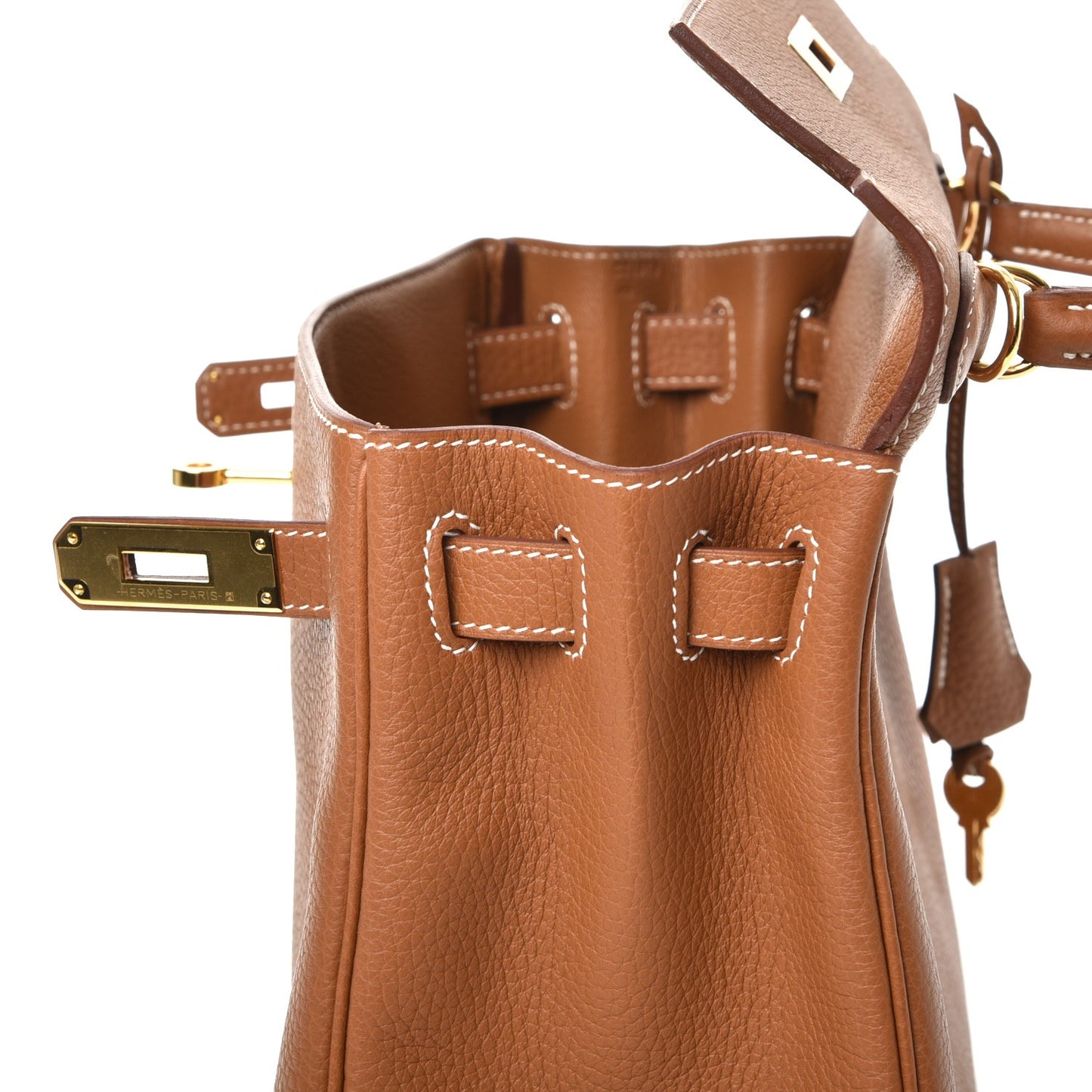 Taurillon Clemence Retourne Horseshoe Kelly 28 Gold