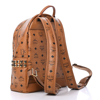 MCM Visetos Small Side Stud Stark Backpack Cognac 2 of 4