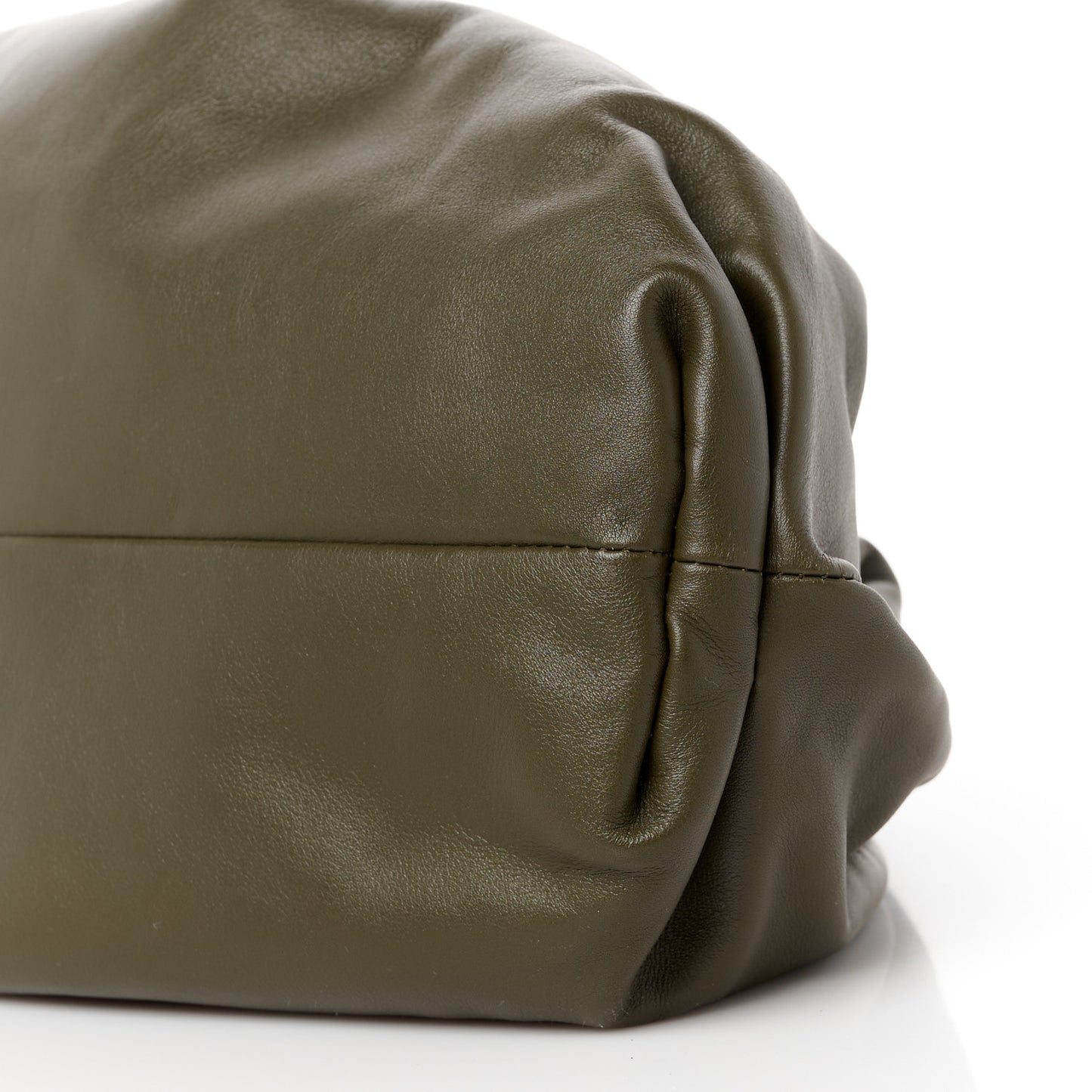 Smooth Butter Calf The Pouch Oversized Clutch Kaki Fondent