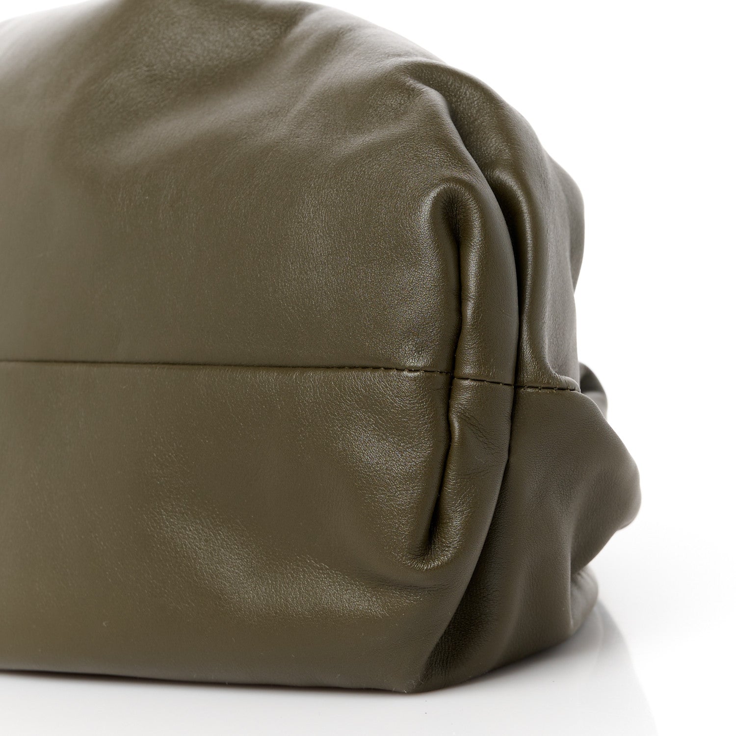 Bottega Veneta Smooth Butter Calf The Pouch Oversized Clutch Kaki Fondent 11 of 12
