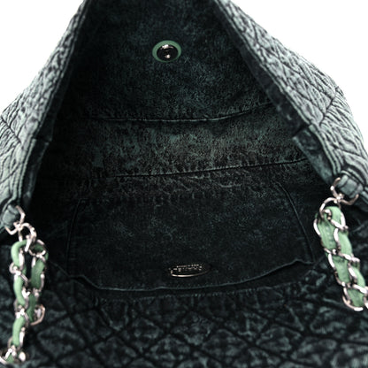 Chanel Denim Quilted Denimpression Flap Green Black 5 of 11
