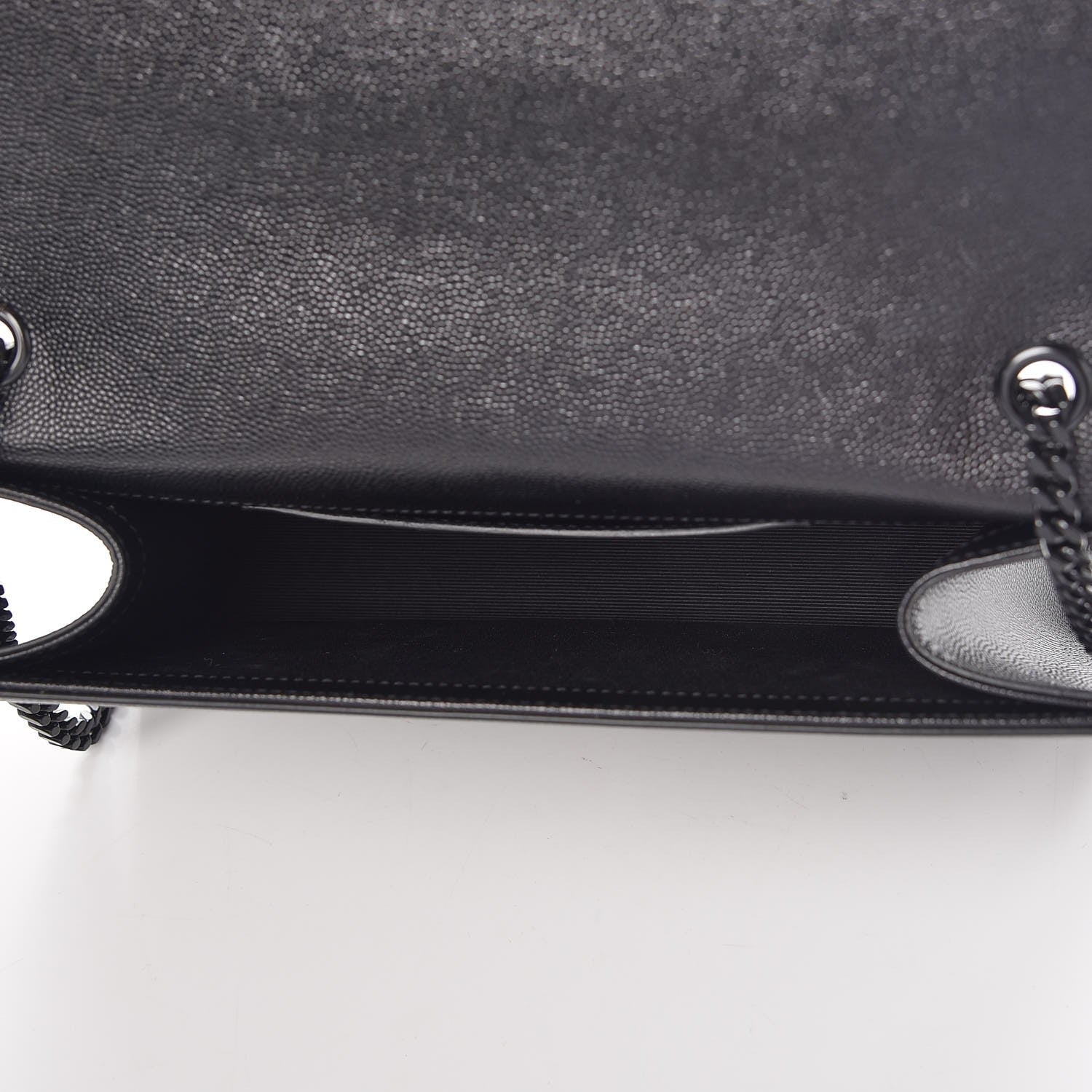 Saint Laurent Grain De Poudre Medium Classic Monogram Kate Satchel Black 6 of 8