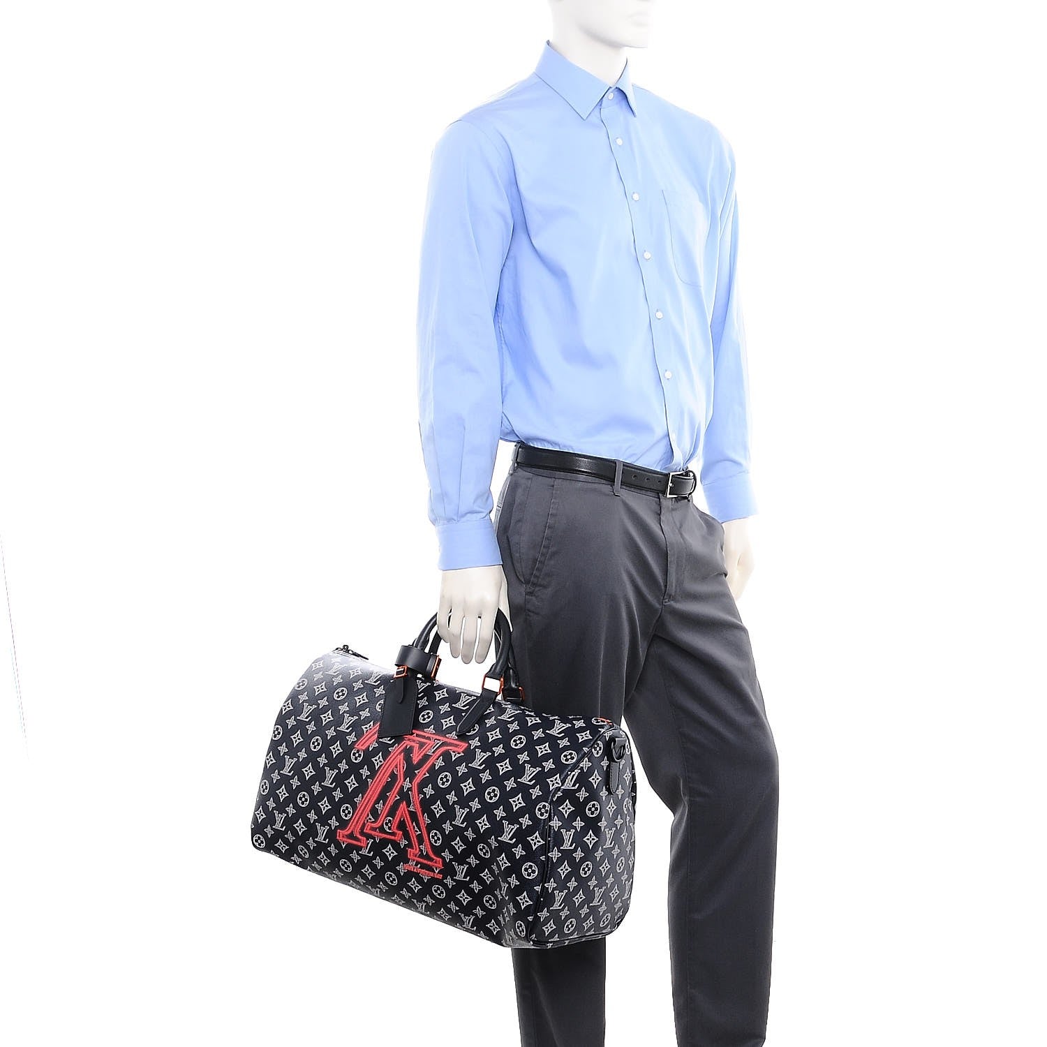 Louis Vuitton Monogram Upside Down Keepall Bandouliere 50 Ink 3 of 16