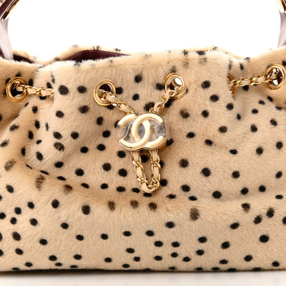 Chanel Pony Hair Mini Chanel 25 Handbag Beige Black 7 of 10